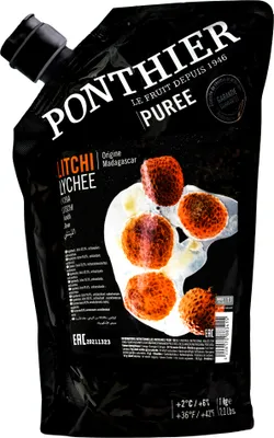 Produktbild von Food-United LITSCHI FRUCHT-PÜREE Ponthier 1KG für Lychee Smoothies Müsli uvm.