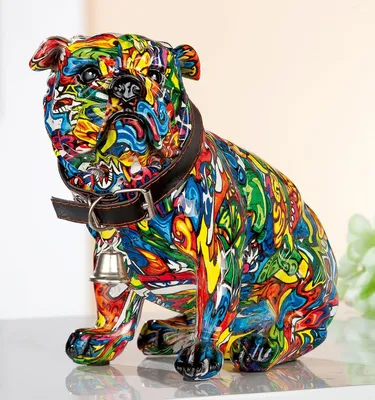 Produktbild von Casablanca Figur, Hund, "Street Art", Bulldogge, Graffiti, Kunstharz, mehrfarbig, , L. 11 cm, B. 20 cm, H. 17 cm 36762