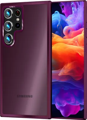 Produktbild von NALIA Matte Handyhülle für Samsung Galaxy S24 Ultra – Stoßfest & Semi-Transparent – FUZION (Anti-Fingerprint Case) – Marke aus Berlin – Rot