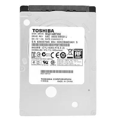 Produktbild von Toshiba MQ01ABF050, 500 GB, 5400 RPM, 8 MB, 2.5", Serial ATA III