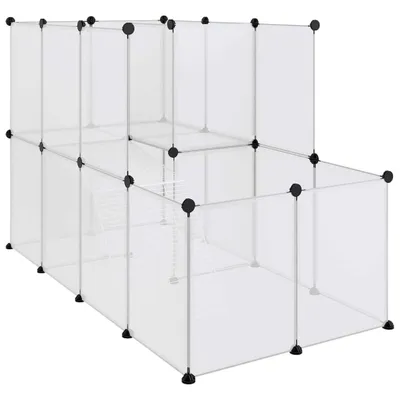 Obrázek produktu pro Klec pro malá zvířata průhledná 142 x 74 x 93 cm PP a ocel