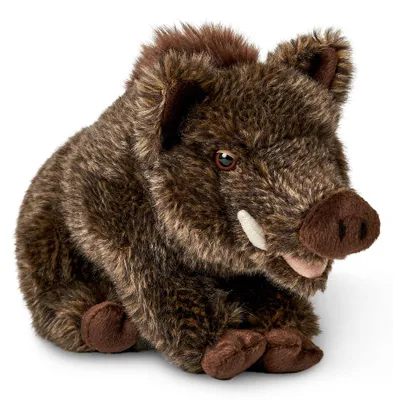 Produktbild von Uni-Toys - Wildschwein, sitzend - 18 cm (Höhe) - Plüsch-Schwein, Keiler - Plüsch