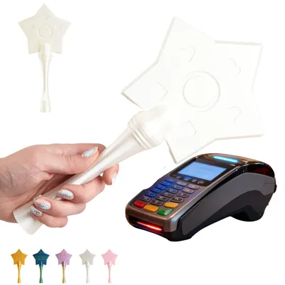 Obrázek produktu pro Kouzelná hůlka na kartu – bezkontaktní hvězda, EDC, silk PLA, 30 cm – Bílá
