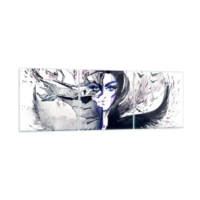 Produktbild von Bilder auf glas - Erwachsene emotional Fantasie - 90x30cm - Glasbilder - Wandbilder - Kunstdruck - zum Aufhängen bereit - Wanddekoration aus Glas - Glas Bilder - Wandbild auf Glas - GCA90x30-3062