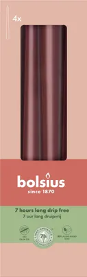 Image de Bougies gothiques Bolsius 4 pièces Rouge velours