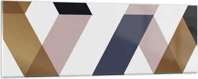 Produktbild von Bilder auf glas - Einteilig - Abstraktion Muster Diamant - 90x30cm - Glasbilder - Wandbilder - Bilder - zum Aufhängen bereit - Wanddekoration aus Glas - Glas Bilder - Wandbild auf Glas - GAB90x30-4311
