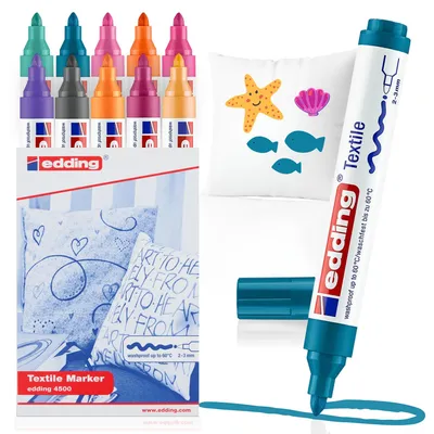 Produktbild von Edding 4500, 10 Stück(e), Mehrfarbig, Rundspitze, Mehrfarbig, Rund, Medium