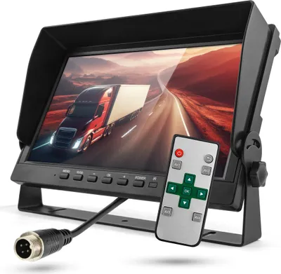 Obrázok produktu pre AHD 10" 4-kanálový monitor spätnej kamery 12V 24V diaľkové ovládanie 4pin