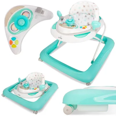 Produktbild von Sun Baby Lauflernwagen mit Lenker | Gehfrei Baby ab 6 Monaten | Baby-Walker | Spielcenter mit Aktivität & Melodien | Lauflernwagen baby mit musik