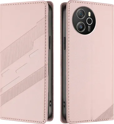 Produktbild von Hülle für Blackview Shark 8, Kunstleder Brieftaschen Handyhülle mit Kartenfach und Standfunktion Pink