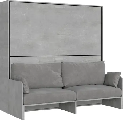 Immagine prodotto di ITAMOBY - Letto doppio a scomparsa Kando con divano cemento, grigio
