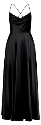 Produktbild von Vera Mont Damen Abendkleid mit Wasserfallausschnitt Schwarz,36