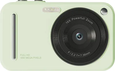 Zdjęcie produktu dla aparat cyfrowy 1080P, cyfrowa kamera wideo, 48 MP, 2,4-calowy ekran IPS, autofokus, 16-krotny zoom cyfrowy, wbudowana lampa błyskowa, akumulator, filtr upiększający, prezent urodzinowy i festiwalowy dla dzieci, studentów, nastolatków