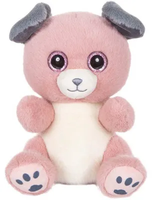 Image de Peluche Chien SPOT Cutydoos, Rose Poudré et Gris, 23 cm