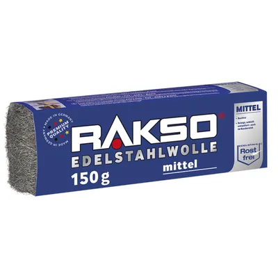 Produktbild von RAKSO Edelstahlwolle Banderole Sorte Mittel 1 x 150g