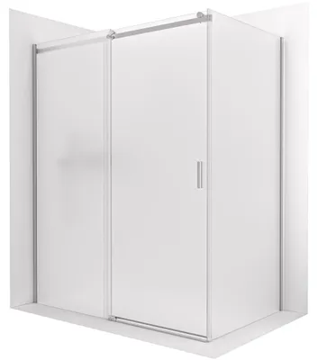 Obrázek produktu pro Sprchový kout Santoro - levá - 6 mm - chrom, mléčné sklo - 140x70 cm - posuvný