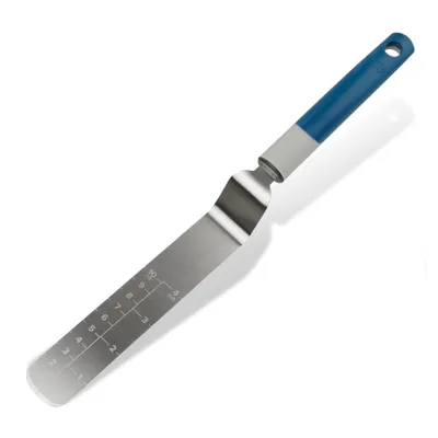 Produktbild von Winkelpalette mit Messskala aus Edelstahl zum Verstreichen von Cremes & Teig, Messen von Tortenböden & Deko