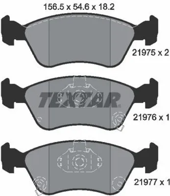 Produktbild von Textar Bremsbeläge vorne für Toyota Avensis T22 1,6-2,0 Teves-Bremse