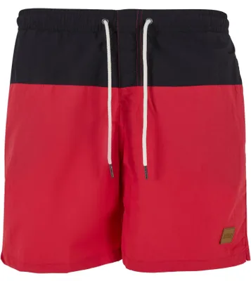 Produktbild von Urban Classics Herren Block Swim Shorts – Badeshorts mit Kordelzug & Taschen, sc