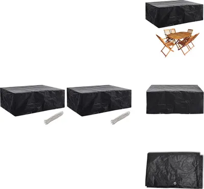 Zdjęcie produktu dla vidaXL Pokrowce na meble ogrodowe 2 szt. 8 oczek 242x162x100 cm - Pokrowce ochronne na meble ogrodowe