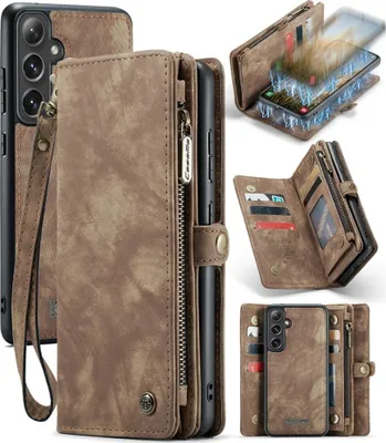 Produktbild von Samsung Galaxy S24 Hülle - CaseMe 008 2-in-1 Klapphülle & Back Cover mit Brieftasche - Braun