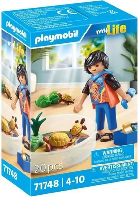 Productafbeelding van PLAYMOBIL: Jongen met schildpadfamilie in een terrarium, My Life, 20 onderdelen, speelset vanaf 4 jaar