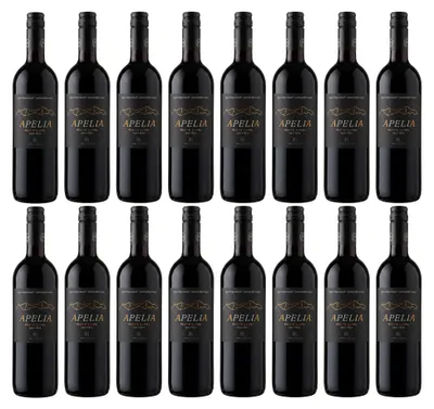 Produktbild von Imiglykos Apelia Black Label 18x 0,75l | Lieblicher Rotwein | Imiglykos | 11,5% Vol. | Kourtaki | +20ml Jassas Olivenöl