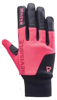 Image de Radvik - Gants de cyclisme « Frost BV » pour femmes, en cuir PP15062 (L) (noir/rose)