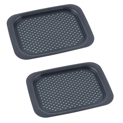 Produktbild von WENKO Anti-Rutsch Tablett 41.5 x 2.3 x 31.3 cm Anthrazit Serviertablett Rutschfest Frühstückstablett
