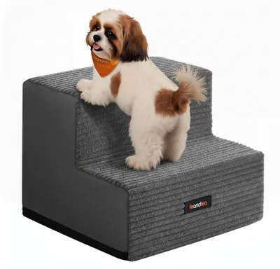 Hundetreppe, 2 Stufen, Schaumstoff, 30 x 38 x 28 cm, schiefergrau