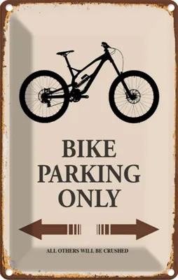 Produktbild von vianmo Blechschild 30x20 cm Bike parking only Parkplatzschild