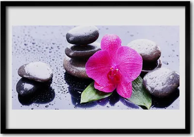 Produktbild von Bild 100x70 MDF-Rahmen Wandkunst Orchideen-Blumen-Kunst
