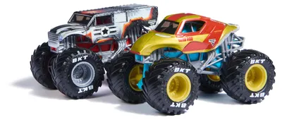 Produktbild von Monster Jam - Zweier-Pack Original Monster Trucks im Marvel Superhelden-Design, Monstertruck, 3 Jahr(e), Metall, Kunststoff, Mehrfarbig