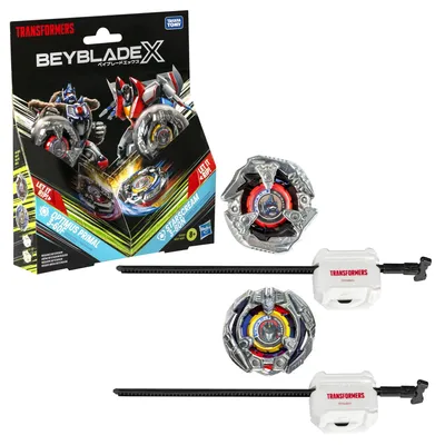 Produktbild von Beyblade X Transformers Collab Optimus Primal 3-60F vs. Starscream 3-80N Multipack