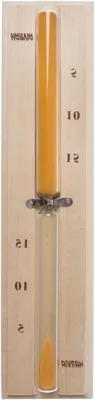 Productafbeelding van Sauna zandloper - Bad tijdmeter - Sauna decoratie - 15 minuten looptijd - 305 mm hoogte - Geel