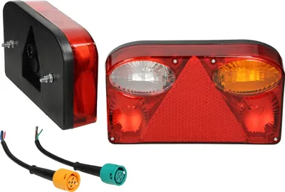 Produktbild von ECD Germany Rückleuchten Satz für Anhänger 12V, mit E11 Prüfzeichen, 2x 5 poliger Bajonettverbindung, wasserdicht