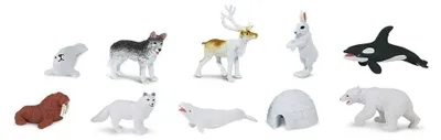 Image de Safari 681604 Mini figurines de jeu Arctic Toob - Set