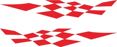 Productafbeelding van 1 paar autostickers, racestrepen, grilletotem, zijstickers, sticker, rood