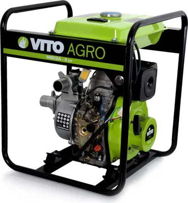 Image de Pompe à eau Diesel 5 CV 246 Cm³ Raccord 50mm Démarrage électrique Cadre Acier VITO