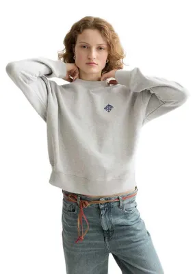 Produktbild von Scotch & Soda Sweatshirt mit gesticktem Logo, Grau Melange U031, S