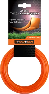 Produktbild von Schnittlinie für Rasentrimmer "Quadrat" 2.40 mm - 15 m - Trimmerfaden Mähfaden für Rasentrimmer und Freischneider - PROGARDEN