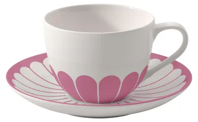 Produktbild von Villeroy & Boch Fleur Couleur Cappuccinotasse mit Untertasse 300 ml - Cassis