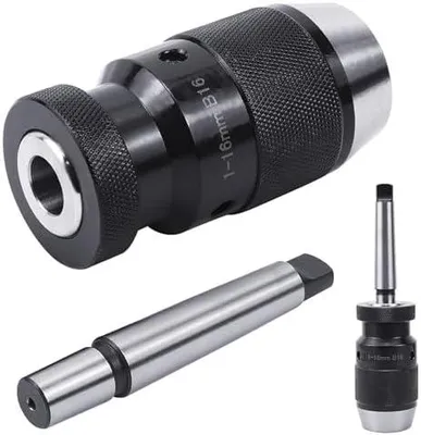 Produktbild von Schnellspannbohrfutter B16 - Bohrfutter Adapter mit Mk2 Kegeldorn Präzisionsbohrfutter für Drehbank-Bohrmaschine Mk2
