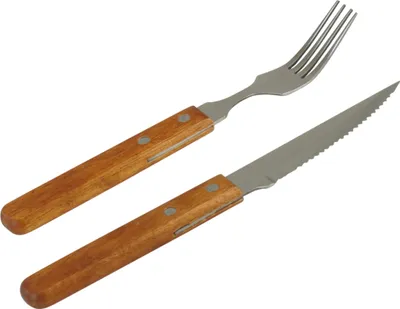 Produktbild von Steakbesteck Pizzabesteck mit Holzgriff - 24 teilig