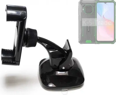 Produktbild von K-S-Trade kompakte Handy-Halterung Windschutzscheibe kompatibel mit Blackview BV6200 Pro Armaturenbrett schwarz Autohalterung KFZ Halter