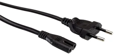 Productafbeelding van VALUE Netkabel met Euro-stekker (plat) naar C7-connector, 2-polig, zwart, 1 meter