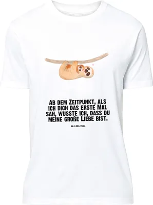 Produktbild von Mr. & Mrs. Panda Größe L T-Shirt Faultier Kind - Weiß - Geschenk, Tshirt, Mutter, Baby, mit Spruch, Shirt, Liebe, Mama