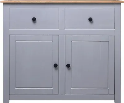 Zdjęcie produktu dla vidaXL Kredens szary 93x40x80 cm drewno sosnowe Panama