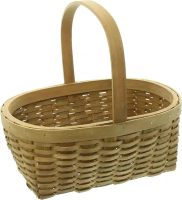 Produktbild von Pflanzkorb Holzspan Bügelkorb 29cm – Pflanzgefäß