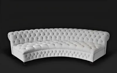 Produktbild von Ledersofa Sofa Couch Rundsofa Runde Couchen Rund Sofas Chesterfield 300cm XXL